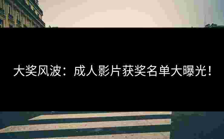 大奖风波:成人影片获奖名单大曝光!
